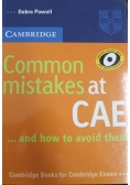Common mistakes CAE