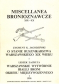 Miscellanea Bronioznawcze XIX do XX