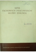Spis fachowych pracowników służby zdrowia