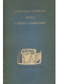 Myśli o sztuce i literaturze