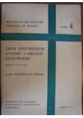 Zbiór dokumentów katedry i diecezji krakowskiej, cz. II