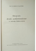 Elementy i detale architektoniczne w rozwoju historycznym