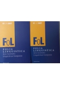 Folia Linguistica, zestaw 2 książek