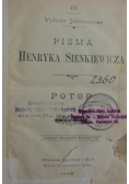 Pisma Henryka Sienkiewicza potop, 1903r