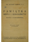 Pamiątka misyj i rekolekcyj, 1937 r.