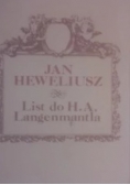 List do H.A Langenmantla