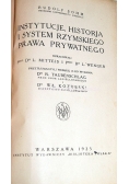 Instytucje, Historia i system Rzymskiego Prawa prywatnego, 1925 r.
