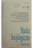 Studia socjologiczne nr. 1-4/2001