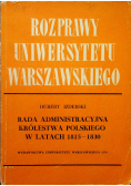 Rada administracyjna królestwa polskiego w latach 1815 1830