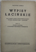 Wypisy Łacińskie 1938 r