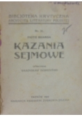 Kazania sejmowe, 1922 r.