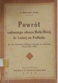 Powrót cudownego obrazu Matki Bożej do Leśnej na Podlasiu 1933 r.