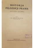 Historja filozofji prawa, 1923r.