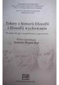 Teksty z historii filozofii i filozofii wychowania