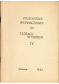 Przewodnik wspinaczkowy po Tatrach Wysokich IV