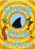 Shark in the park on a windy day