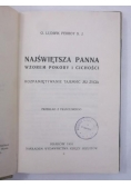 Najświętsza Panna wzorem pokory i cichości, 1934 r.
