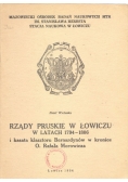 Rządy Pruskie w Łowiczu w latach 1794-1806