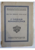 O naukach humanistycznych, 1946 r.