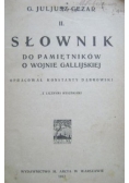 Słownik do pamiętników o wojnie Gallijskiej, 1917 r.