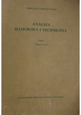 Analiza ilościowa i techniczna. Tom I