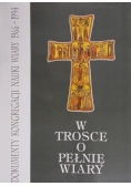 W trosce o pełnię wiary