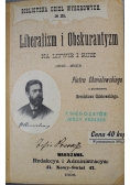 Liberalizm i obskurantyzm 1898 r.