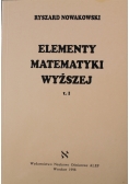 Elementy matematyki wyższej Tom I