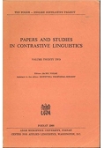 Papers and Studies in Contrastive Linguistics