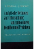 Analytische Methoden zur Untersuchung von Aminosäuren, Peptiden und Proteinen