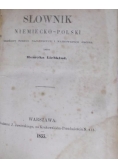 Słownik Niemiecko - Polski. 1855r.