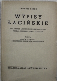 Wypisy Łacińskie 1938 r