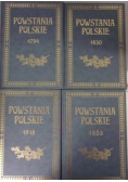 Powstania Polskie, zestaw 4 książek, Reprint z ok. 1907r.