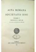 Acta Romana Societatis Iesu volumen V 1927 r.