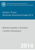 Studia i prace wydziału ekonomicznego nr 6