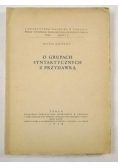 O grupach syntaktycznych z przydawką, 1949 r.