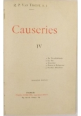 Causeries IV, około 1900 r.