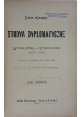Studya dyplomatyczne, 1903 r.