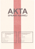 Zeszyt B5 Akta sprawy karnej