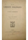De La Liberte Politique, 1894 r.