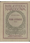 Pisma literackie, wybór