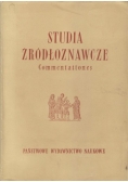 Studia źródłoznawcze IV