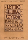 Listy do Hebrajczyków ,Tom X