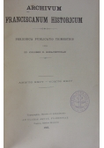 Archivum Franciskanum Historicum, 1931r.