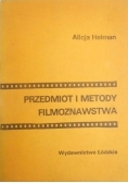 Przedmiot i metody filmoznawstawa