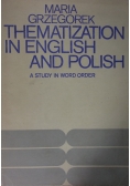 Thematization in english and polish a study in work order