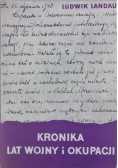 Kronika lat wojny i okupacji. Tom I