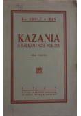 Kazania o sakramencie pokuty, 1929 r.