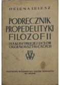 Podręcznik propedeutyki filozofii 1938 r