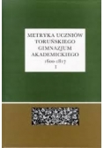 Metryka uczniów Toruńskiego Gimnazjum Akademickiego 1600-1817, cz. 1